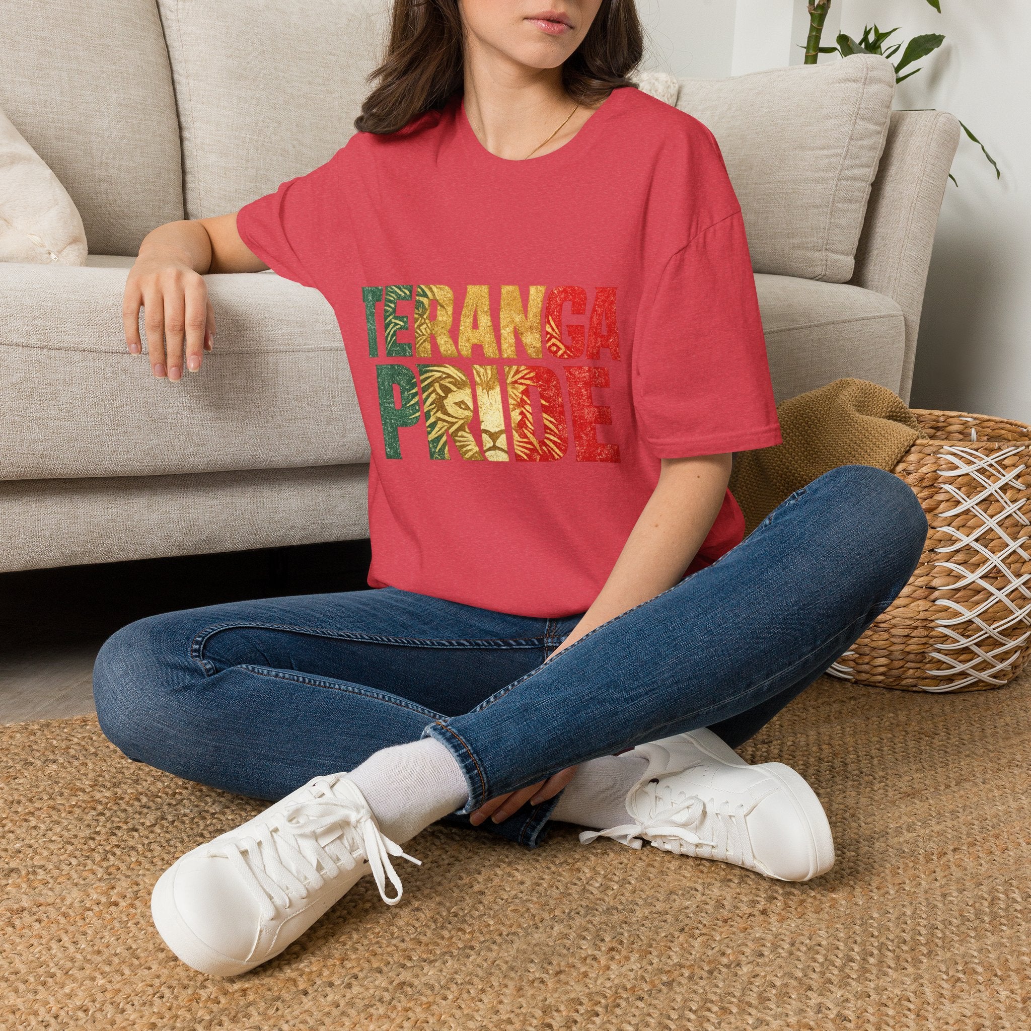 Senegal Teranga Pride T-Shirt — Senegal Flag Colors & Lion Graphic