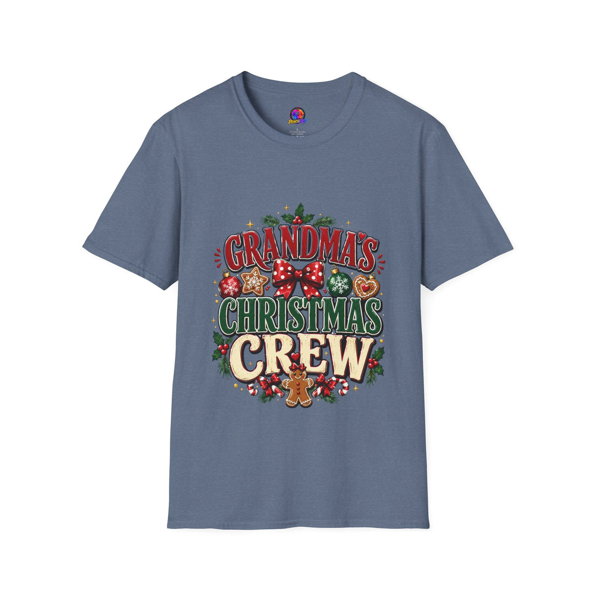 T-Shirt — Grandma's Christmas Crew Holiday Tee