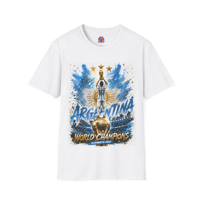 Argentina World Champions T‑Shirt — Soccer World Cup 3 Stars Tribute