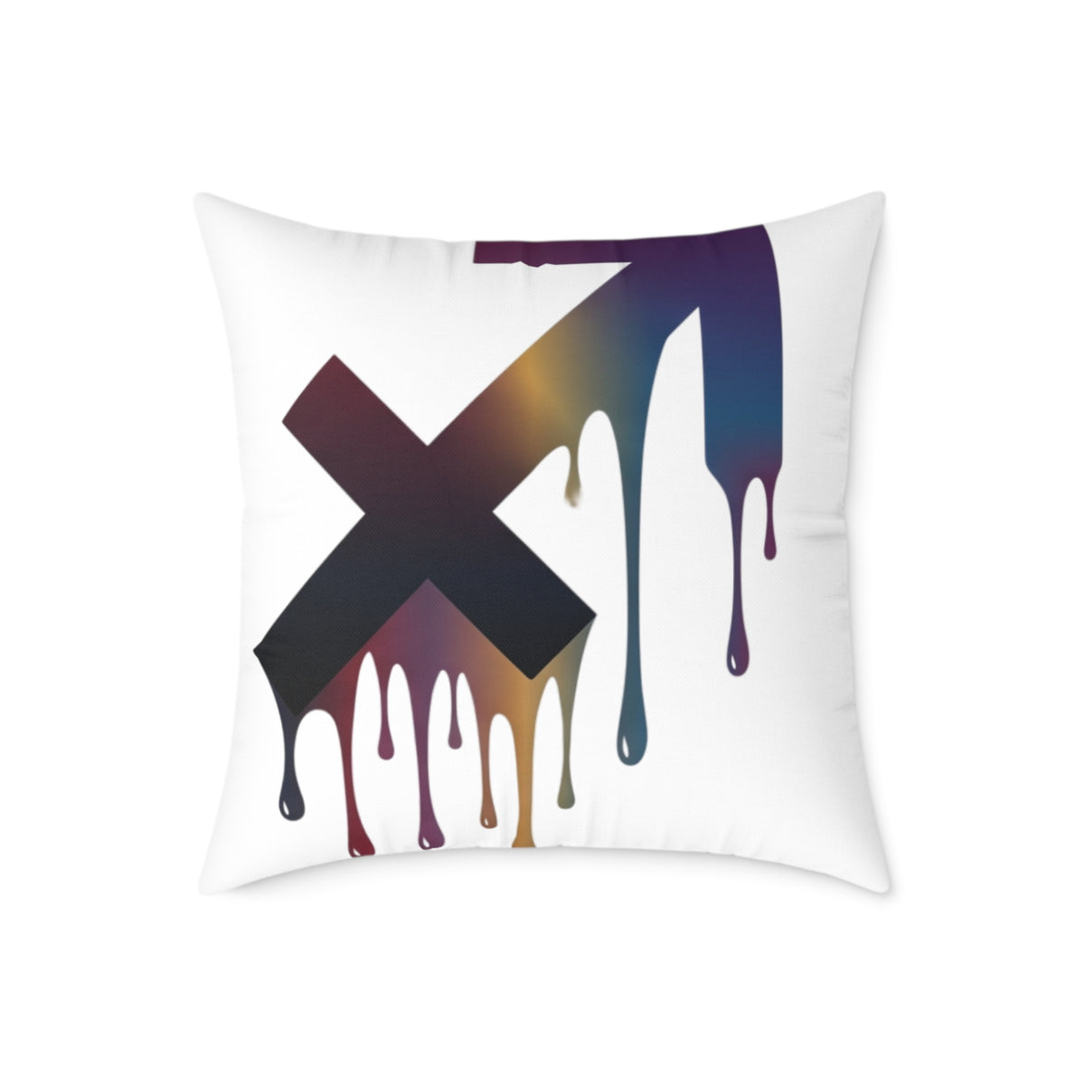 Dripping Sagittarius Zodiac Astrological Square Poly Canvas Pillow