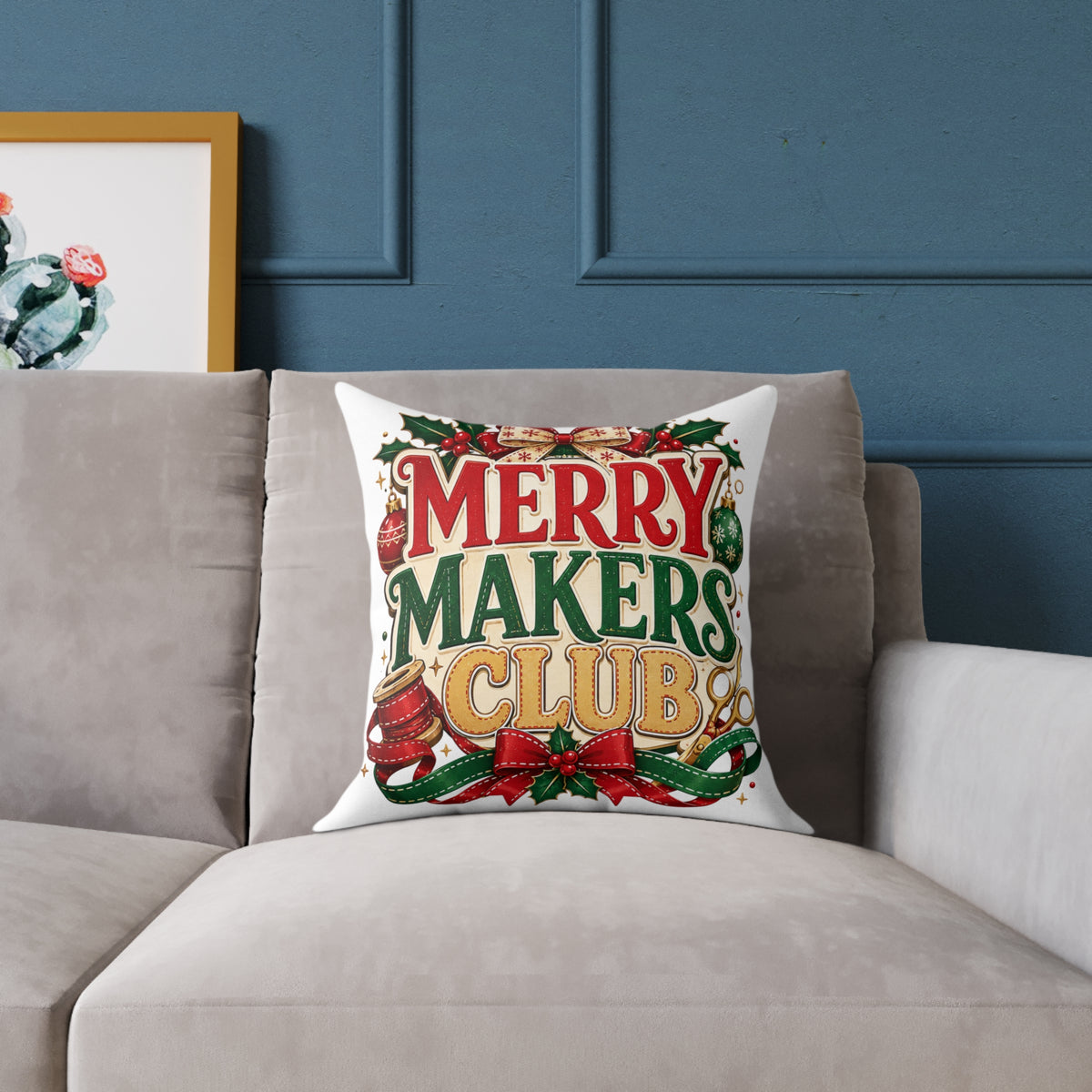 Christmas Merry Makers Club Holiday Throw Pillow