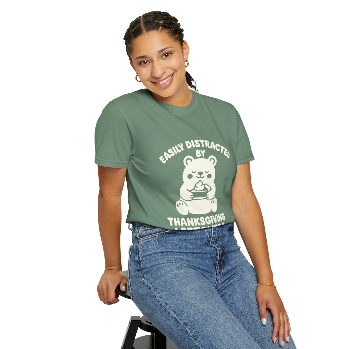 Easily Distracted by Thanksgiving Leftovers T-Shirt — Cute Turkey/Bear Holiday Tee - Trending Now - October 2026