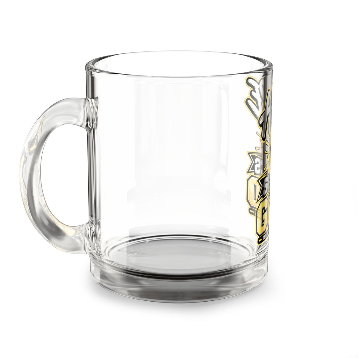 Hope Shines in Gold Childhood Cancer Awareness Glass Mug