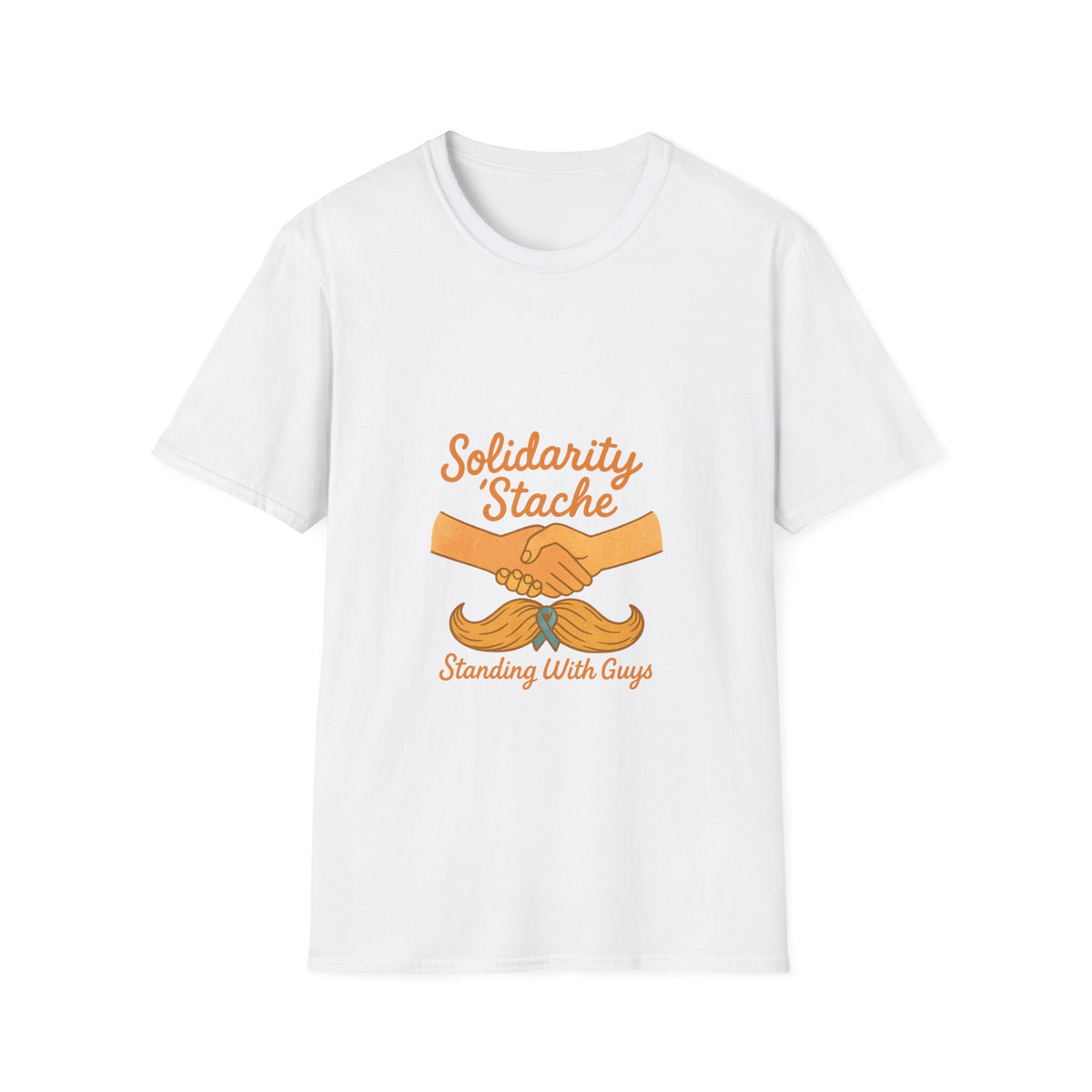 T-Shirt — Solidarity Stache Orange Mustache Graphic (Movember Support) - Trending Now - October 2026