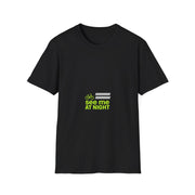 "See Me At Night" Reflective Zebra Crossing Graphic Tee - Urban Nightowl Safety White T-Shirt - Trending Now - September 2026
