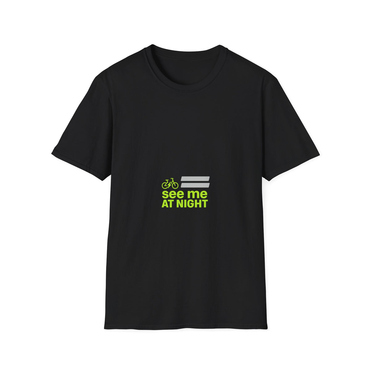"See Me At Night" Reflective Zebra Crossing Graphic Tee - Urban Nightowl Safety White T-Shirt - Trending Now - September 2026