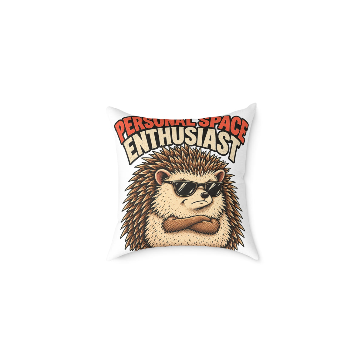Personal Space Enthusiast Hedgehog Funny  Throw Pillow