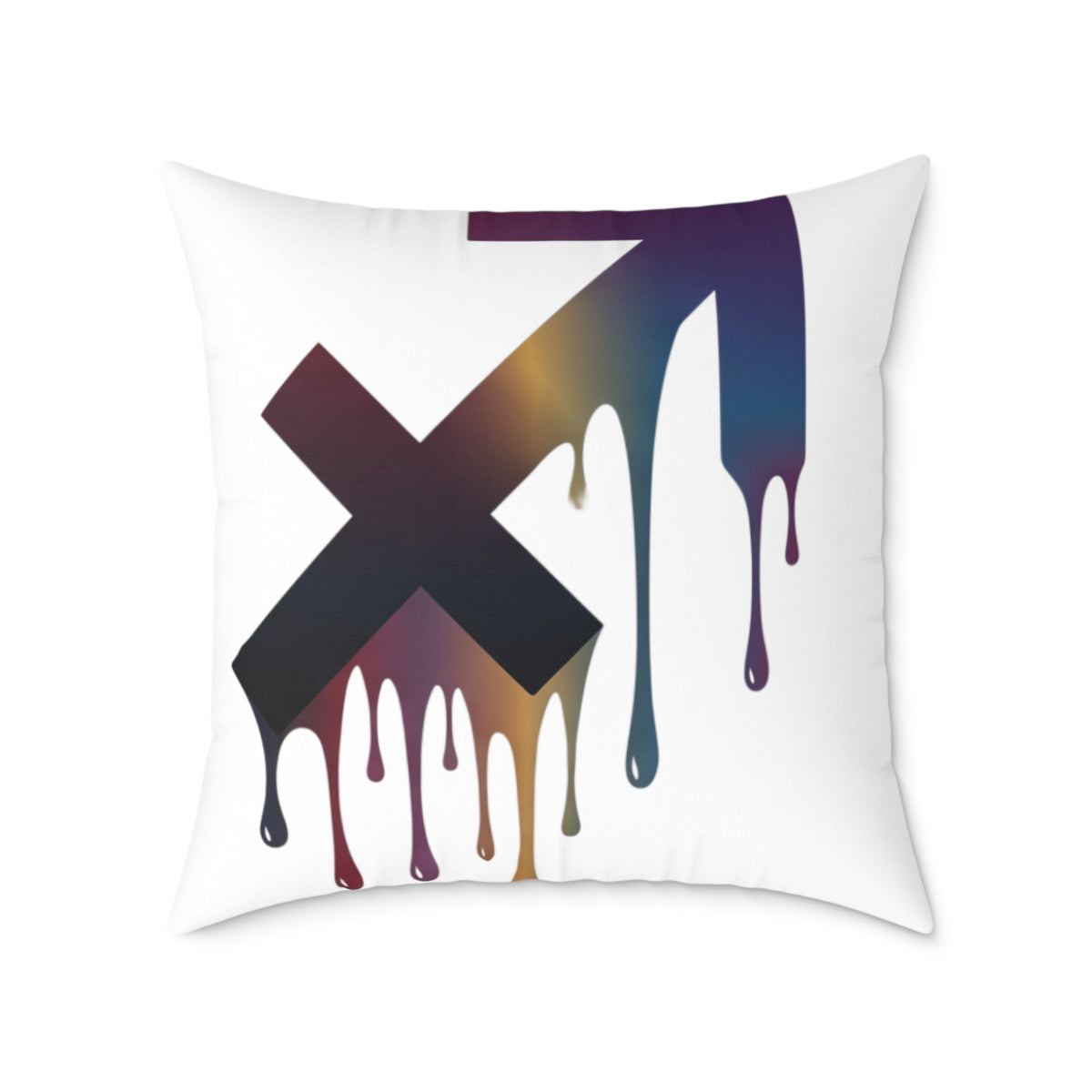 Dripping Sagittarius Zodiac Astrological Square Poly Canvas Pillow