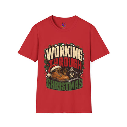 Working Through Christmas T-Shirt — Funny Holiday Nurse/Worker Gift