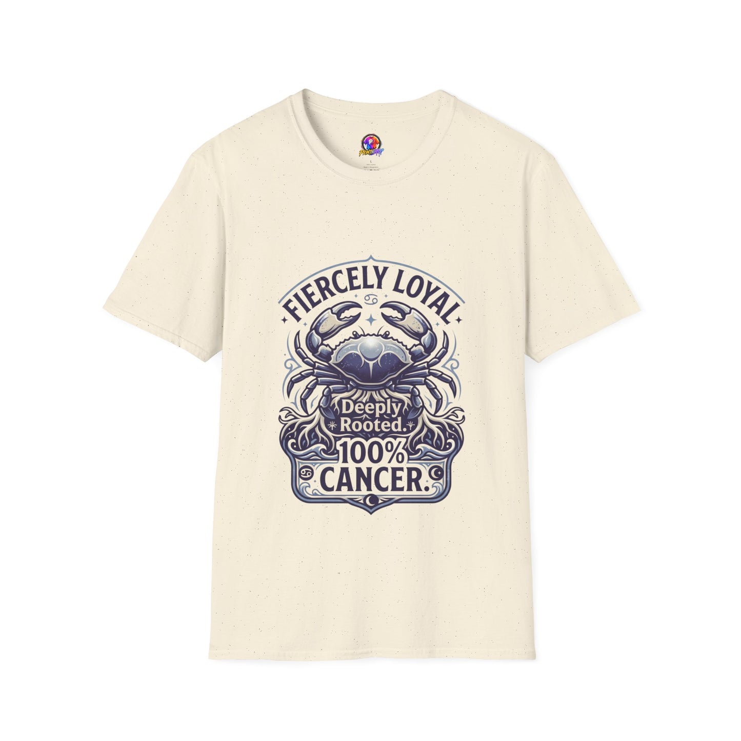 Cancer Zodiac T-Shirt — Fiercely Loyal Crab Design (100% Cancer, Deeply Rooted)