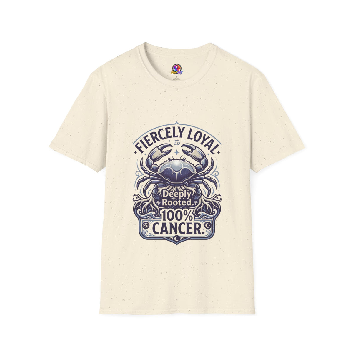Cancer Zodiac T-Shirt — Fiercely Loyal Crab Design (100% Cancer, Deeply Rooted)