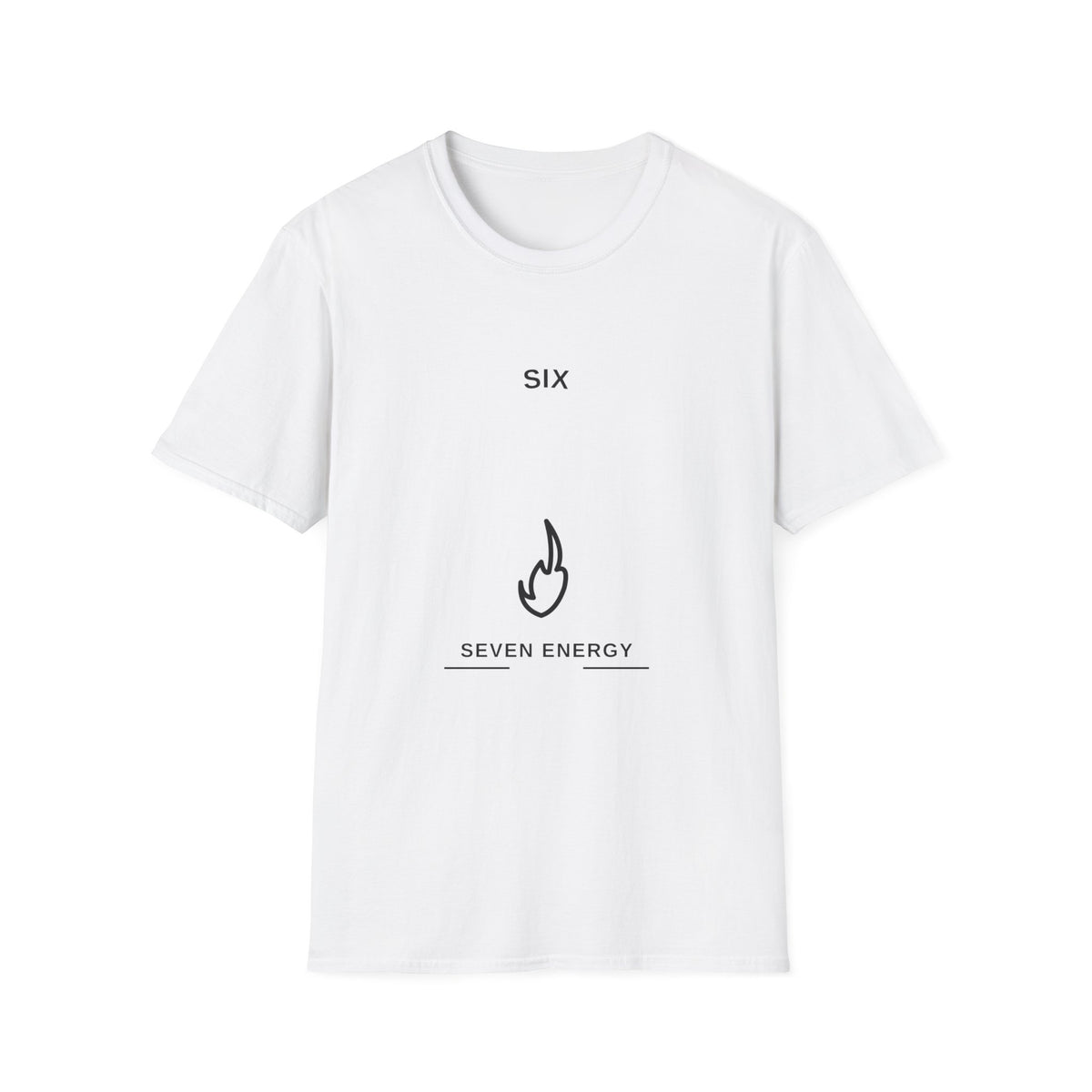 Minimal "SIX" Graphic T-Shirt — Clean Numeral Tee with Seven Energy Symbol - Trending Now - August 2026