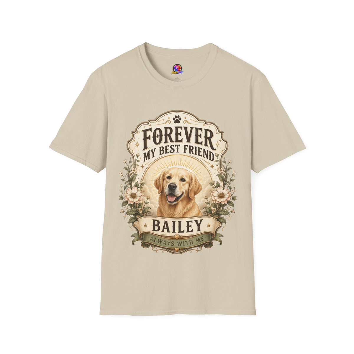Dog Memorial T-Shirt — "Forever My Best Friend" Personalized Pet Tribute Tee
