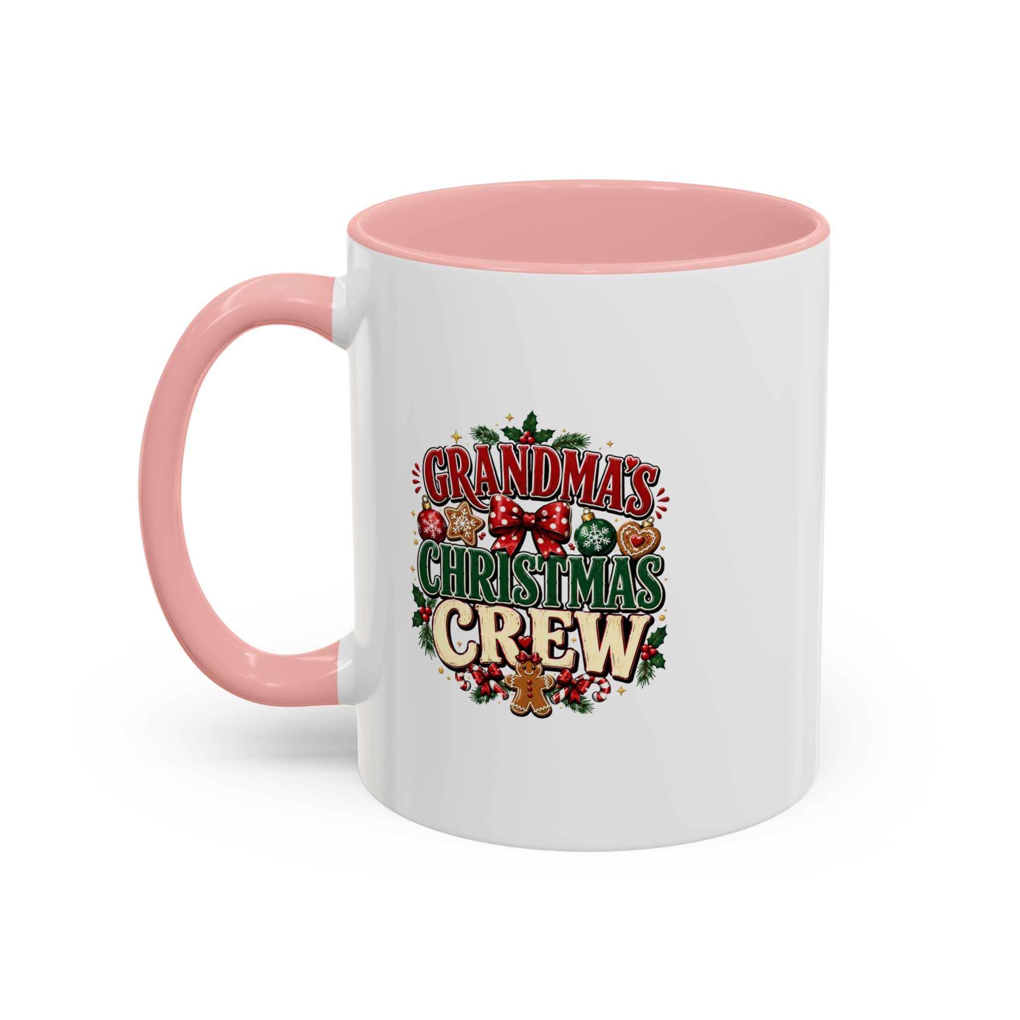 Grandma's Christmas Crew Accent Coffee Mug — Festive Holiday Gift for Grandma