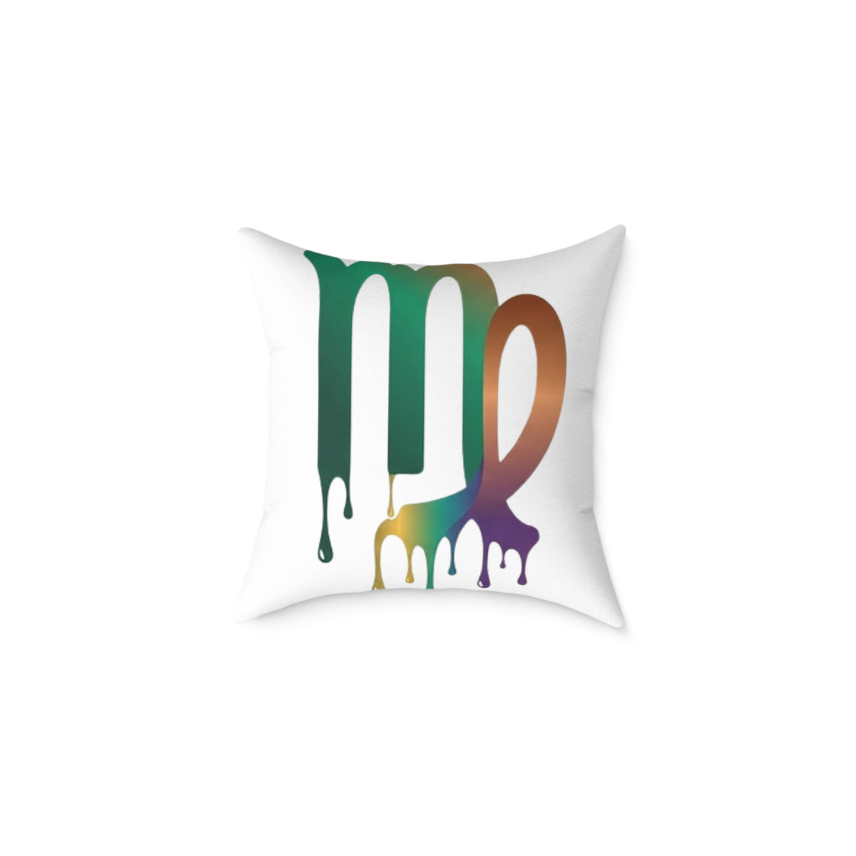 Dripping Virgo Zodiac Square Poly Canvas Pillow