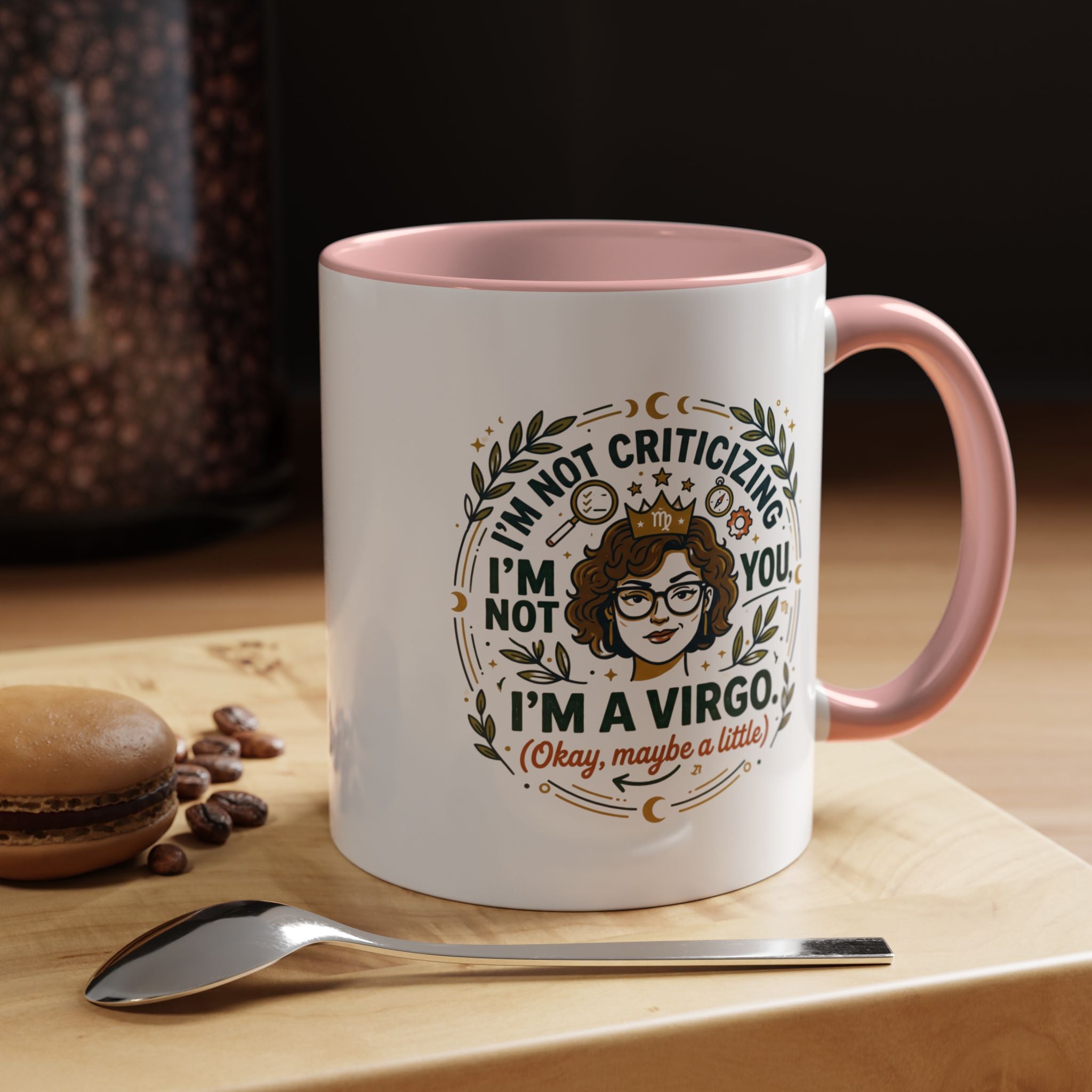 Virgo Coffee Mug - "I'm Not Criticizing, I'm a Virgo" Accent Ceramic Mug (11/15oz)