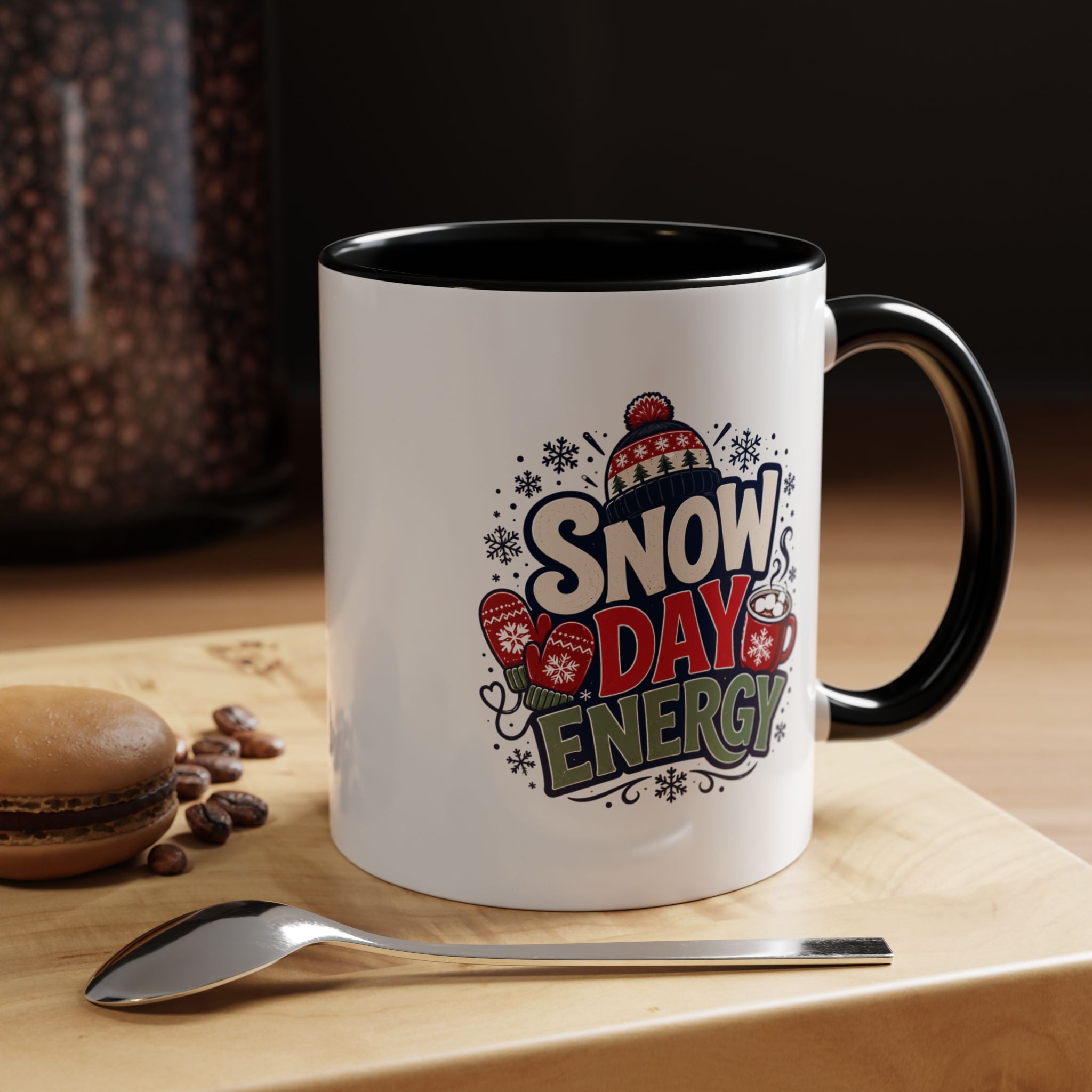 Snow Day Energy Coffee Mug — Winter Hot Cocoa Holiday Drinkware