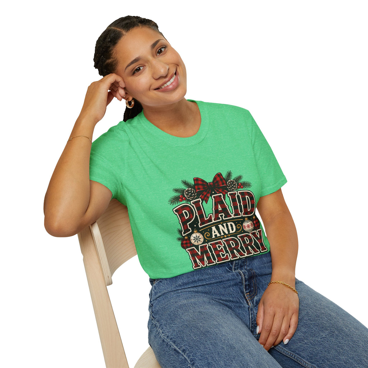 Plaid and Merry Christmas T-Shirt