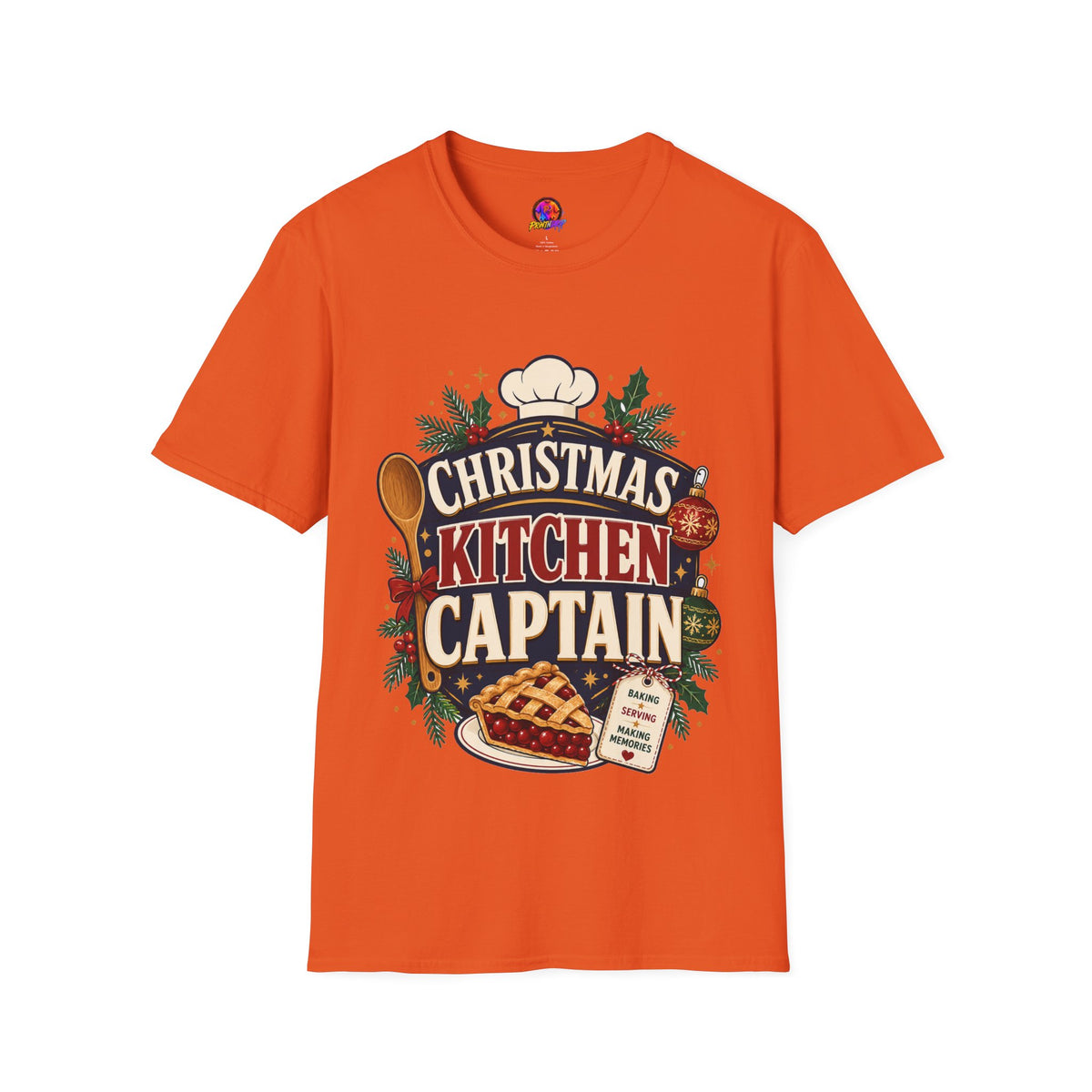 Christmas Kitchen Captain T-Shirt — Festive Holiday Cooking Tee