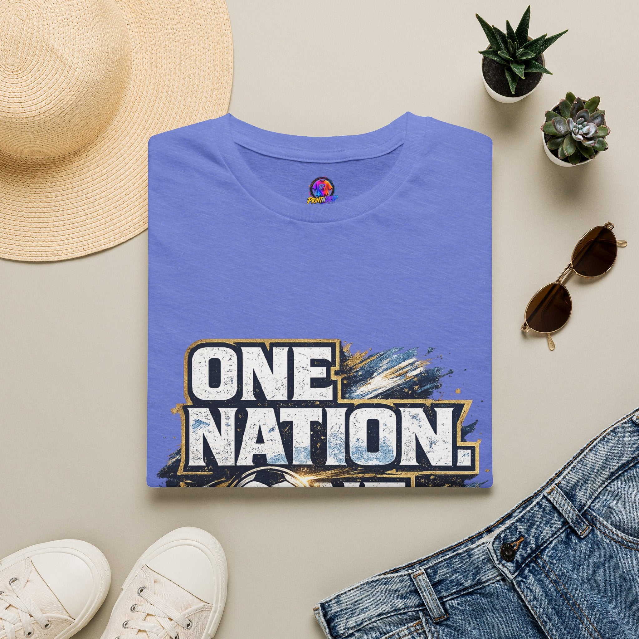 One Nation One Team Soccer T-Shirt — Supportive Fan Tee