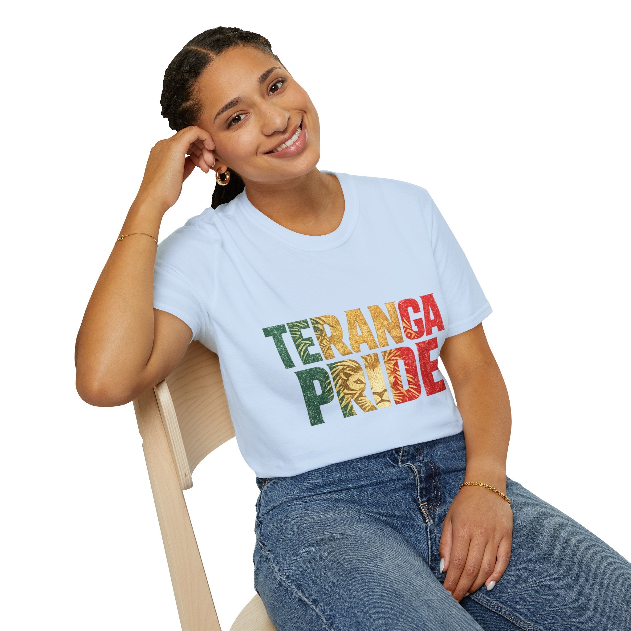 Senegal Teranga Pride T-Shirt — Senegal Flag Colors & Lion Graphic