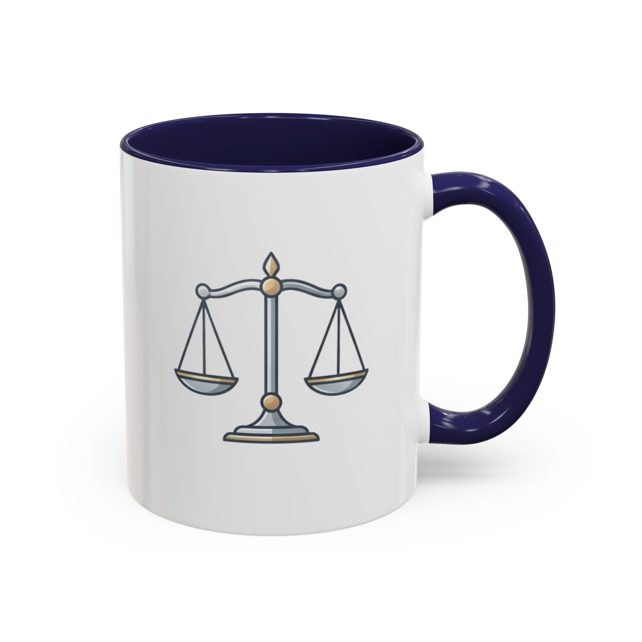 Libra Scales Accent Coffee Mug — Zodiac Libra Horoscope Gift