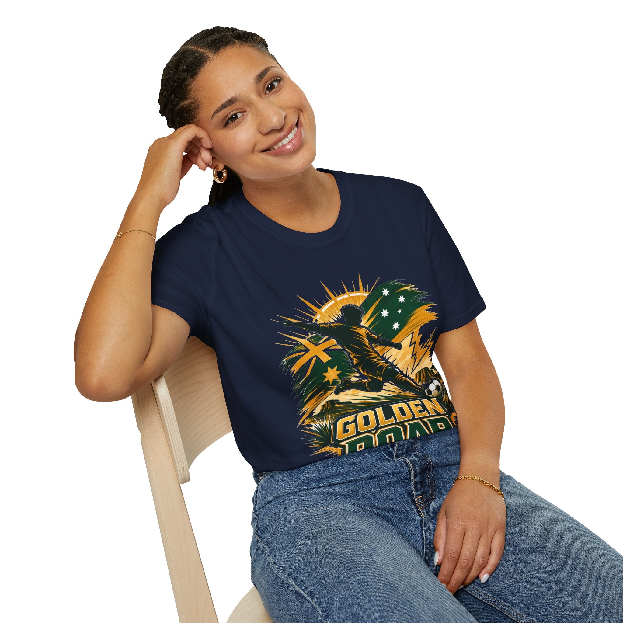 Australia Golden Roar Soccer T-Shirt — Australian Football Fan Tee