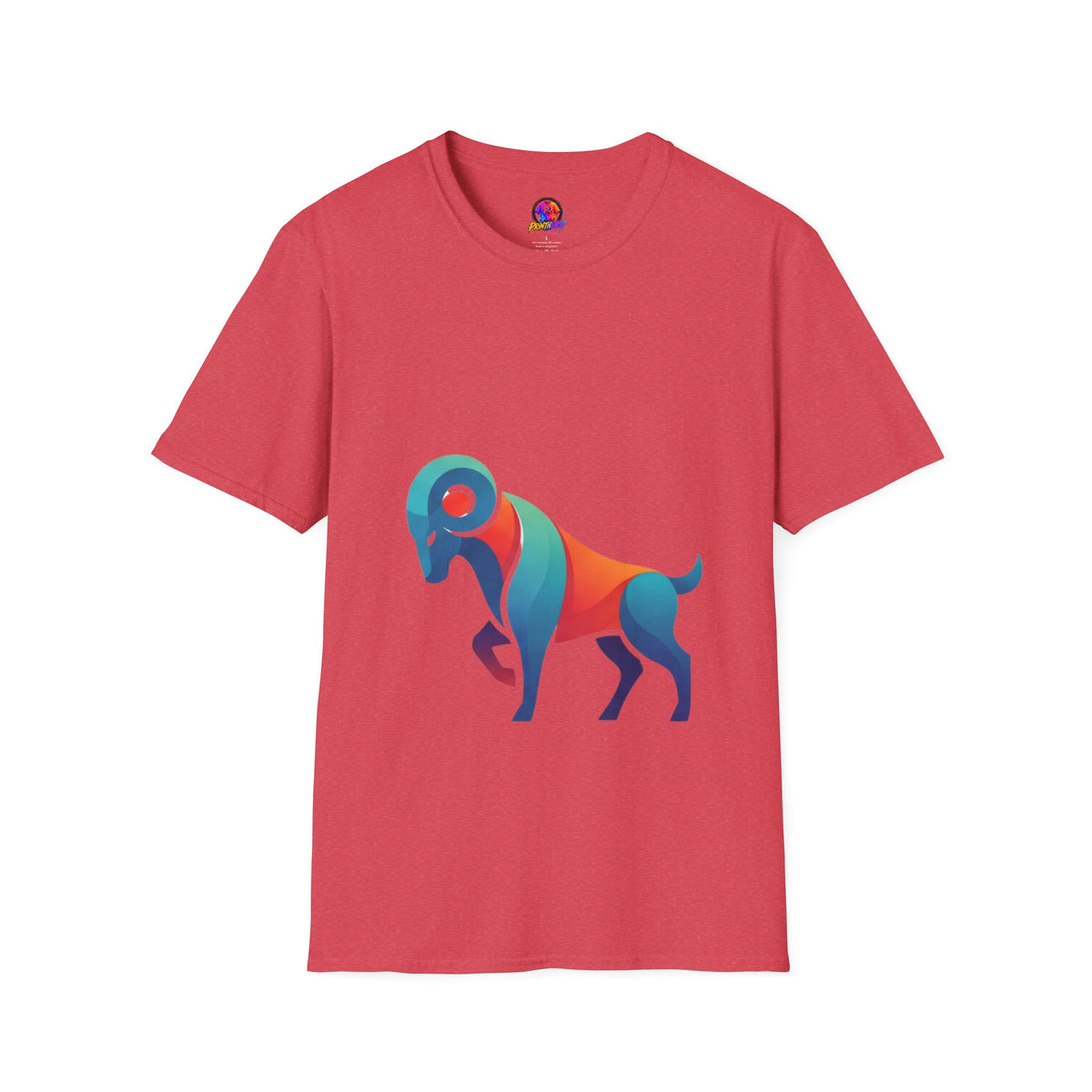 Aries Zodiac  Colorful Ram T-Shirt — Abstract Multicolor Aries Graphic Tee