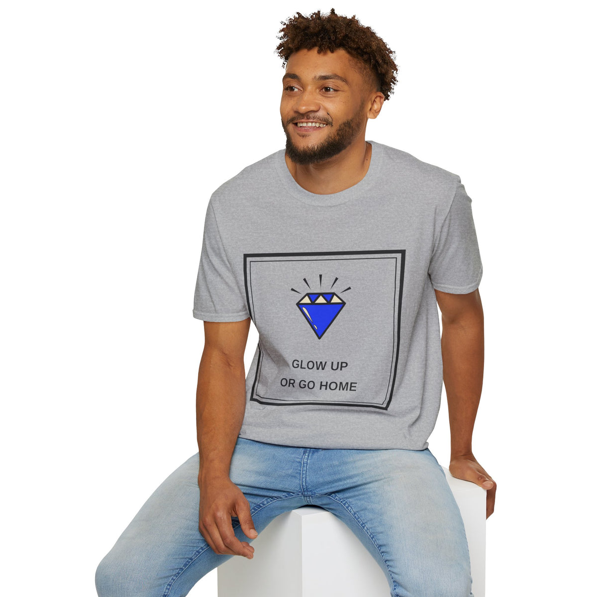 Graphic Tee — "Glow Up or Go Home" Diamond Design - Trending Now - August 2026