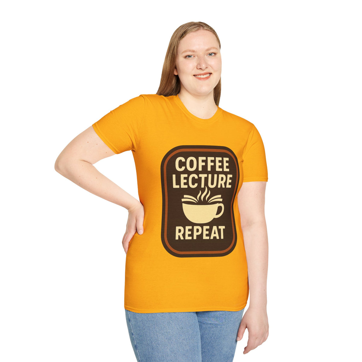 Coffee Lecture Repeat T‑Shirt — Funny Professor Coffee Tee for Teachers & Students - Trending Now - August 2026