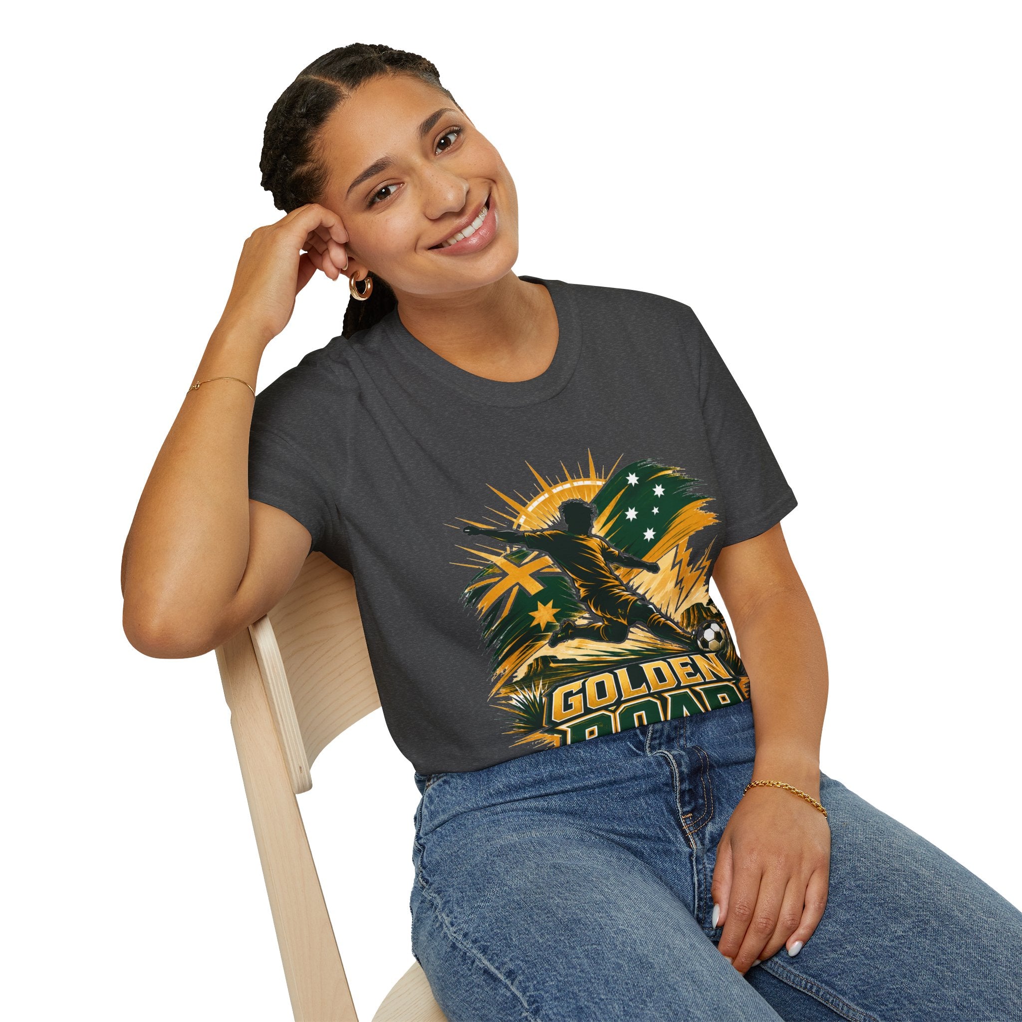 Australia Golden Roar Soccer T-Shirt — Australian Football Fan Tee
