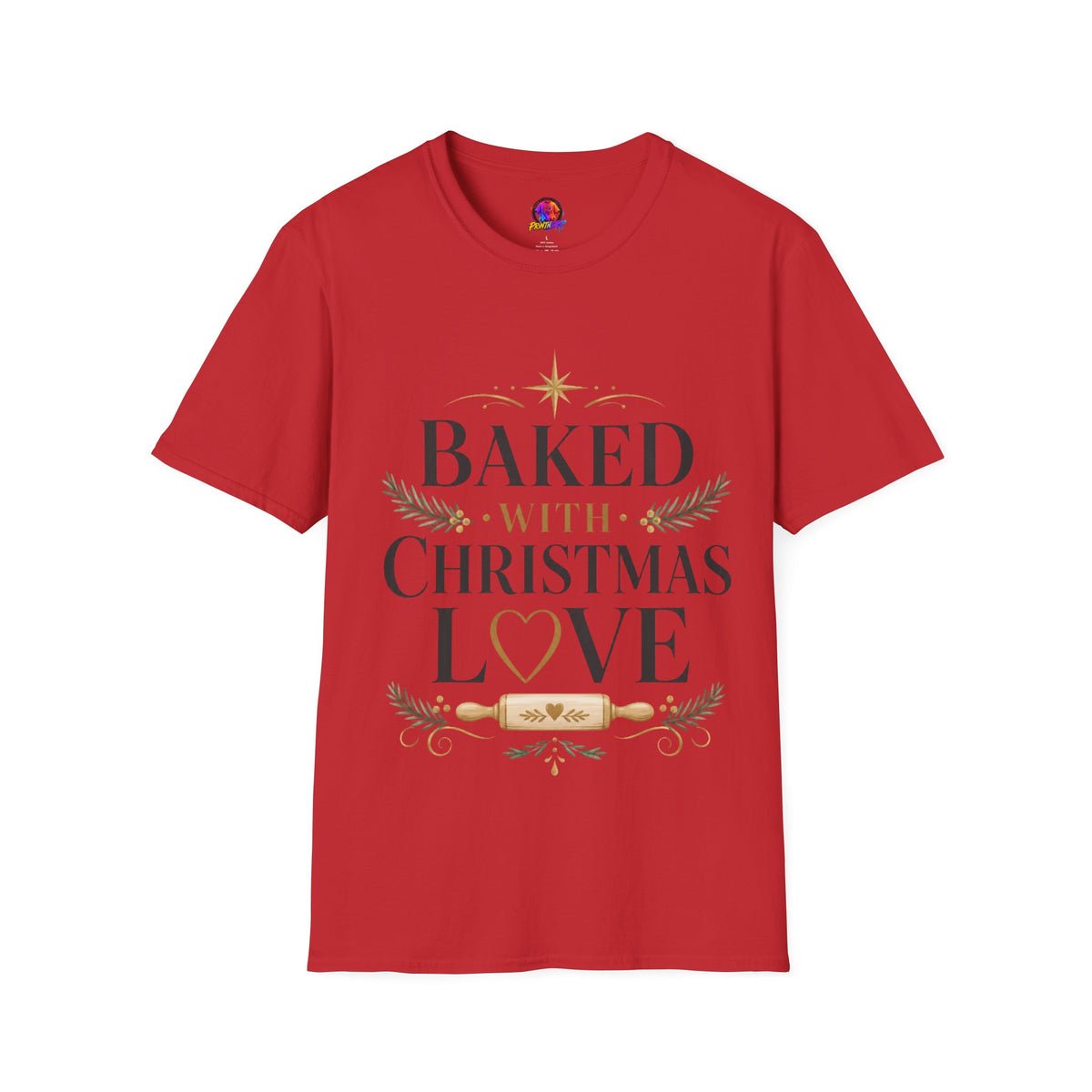 T-Shirt — "Baked With Christmas Love" Holiday Baking Shirt