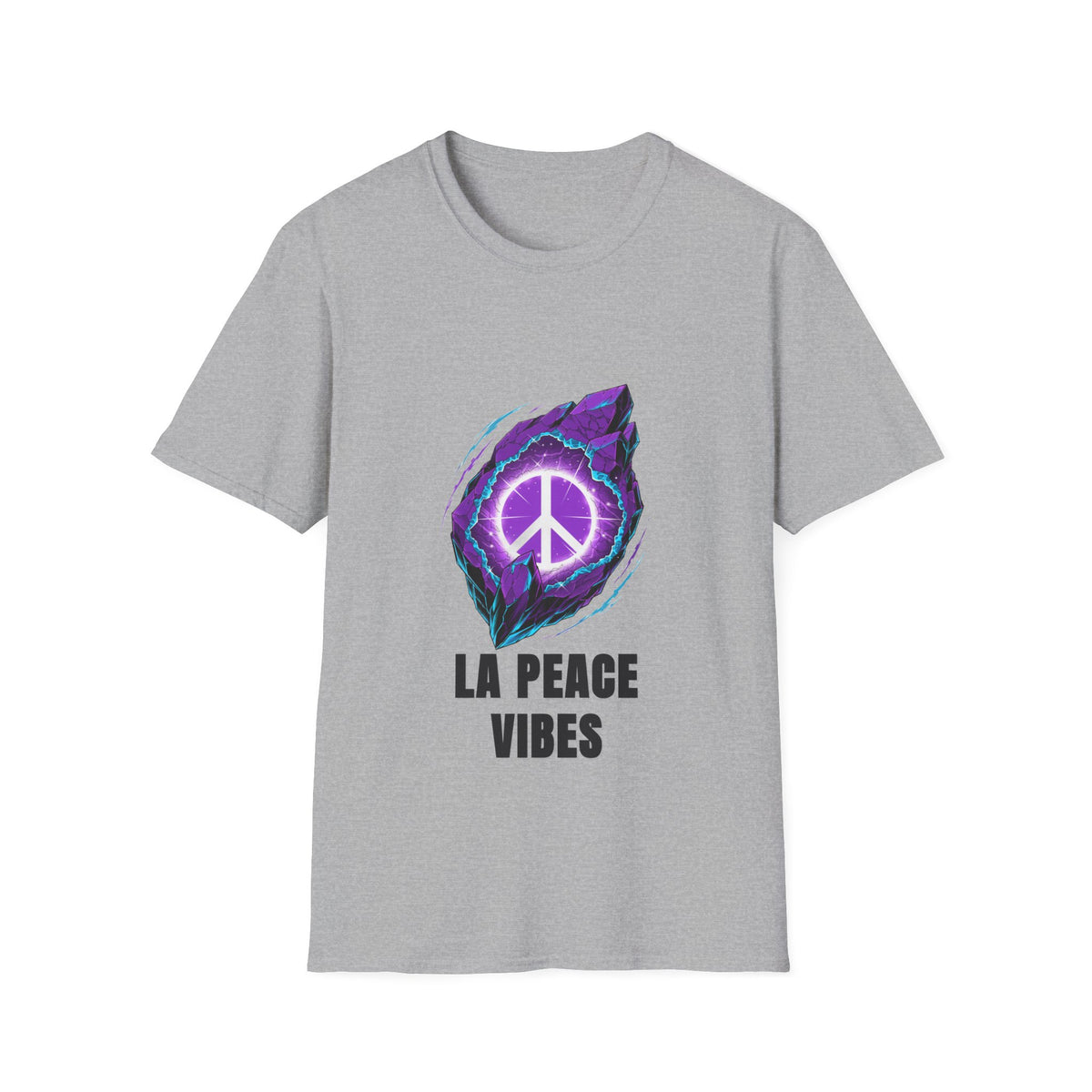 Peace Vibes T-Shirt — Purple Neon Peace Sign Graphic - Trending Now - August 2026