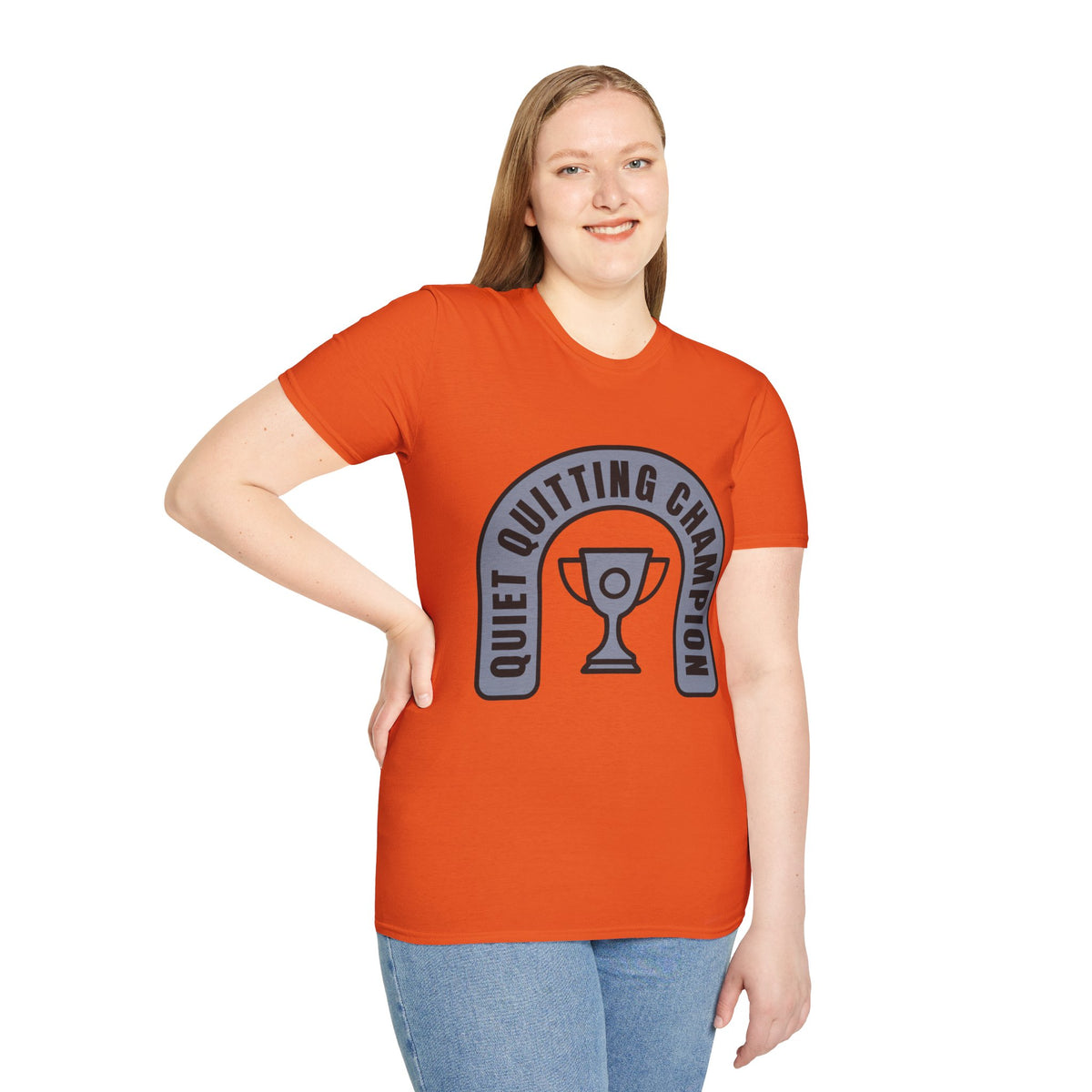 Quiet Quitting Champion T-Shirt — Funny Workplace Trophy Tee - Trending Now - August 2026