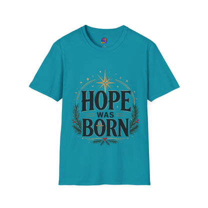 Hope Was Born T‑Shirt — Christmas Nativity Star Holiday Tee