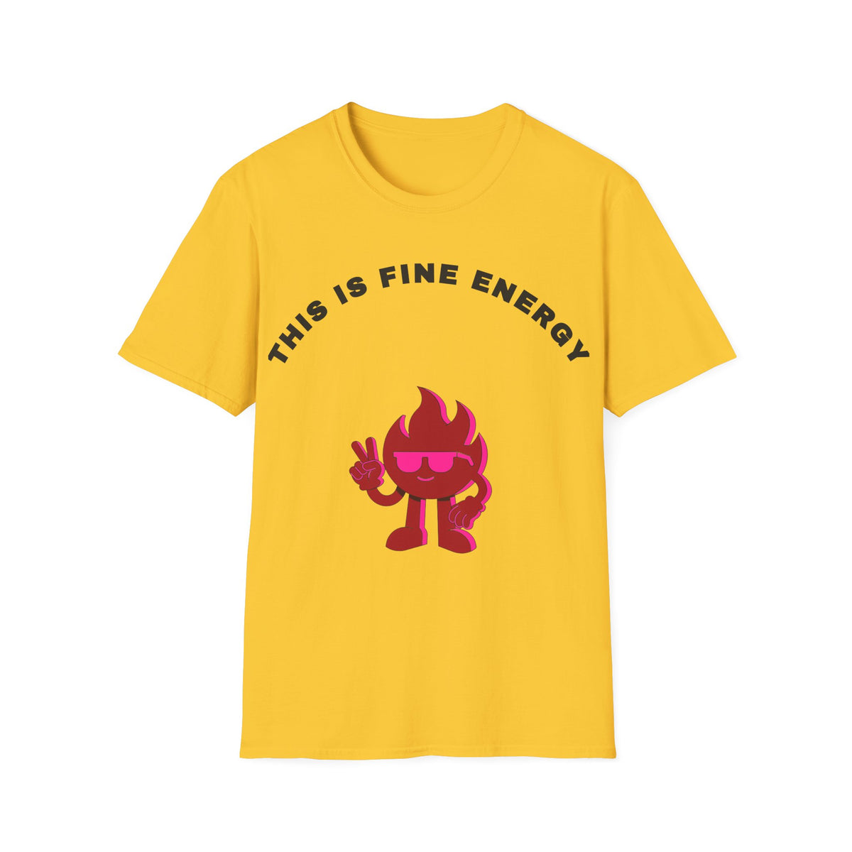 This Is Fine Energy T‑Shirt — Cute Fire Character Graphic Tee - Trending Now - September 2026