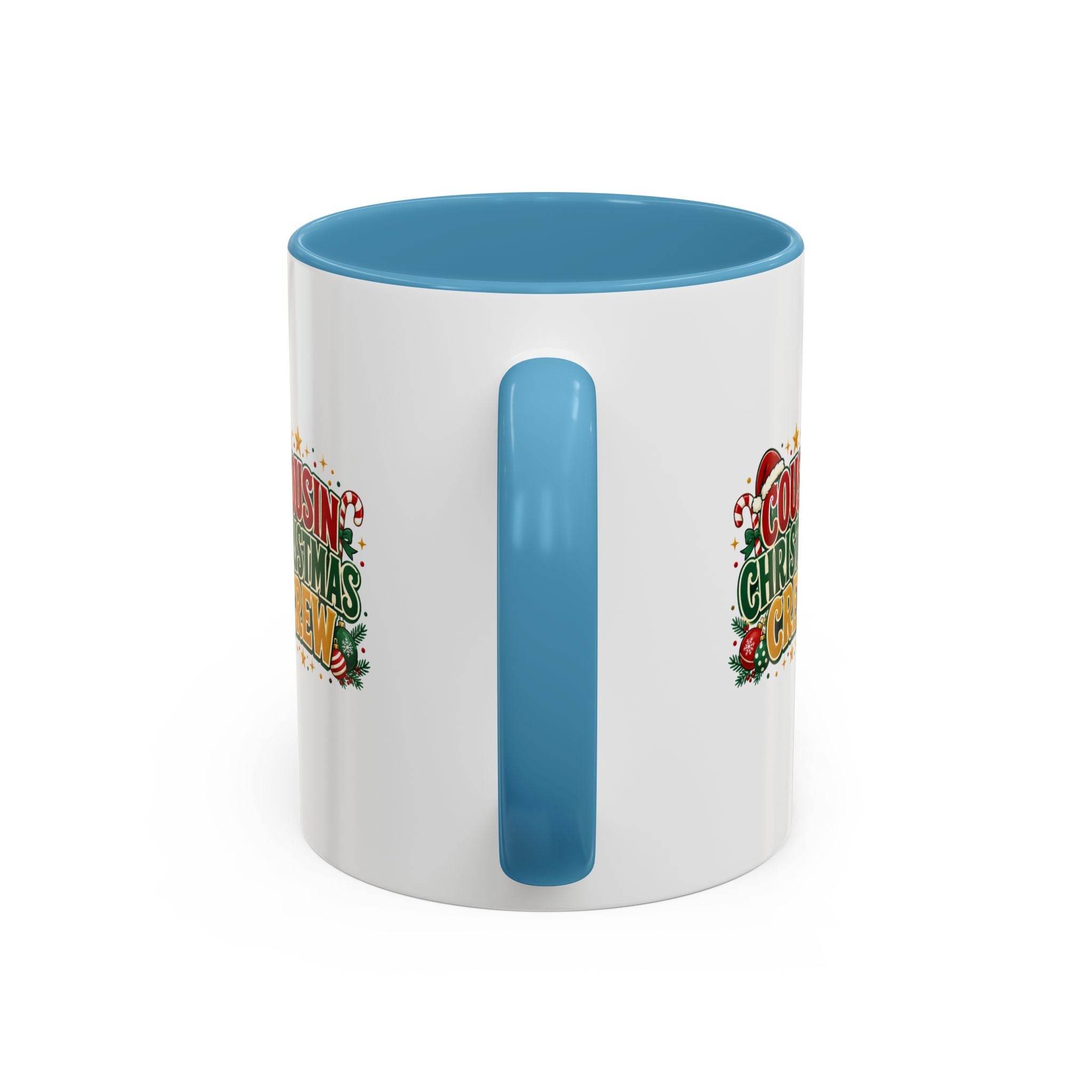 Cousin Christmas Crew Accent Coffee Mug — Holiday Family Christmas Coffee Cup