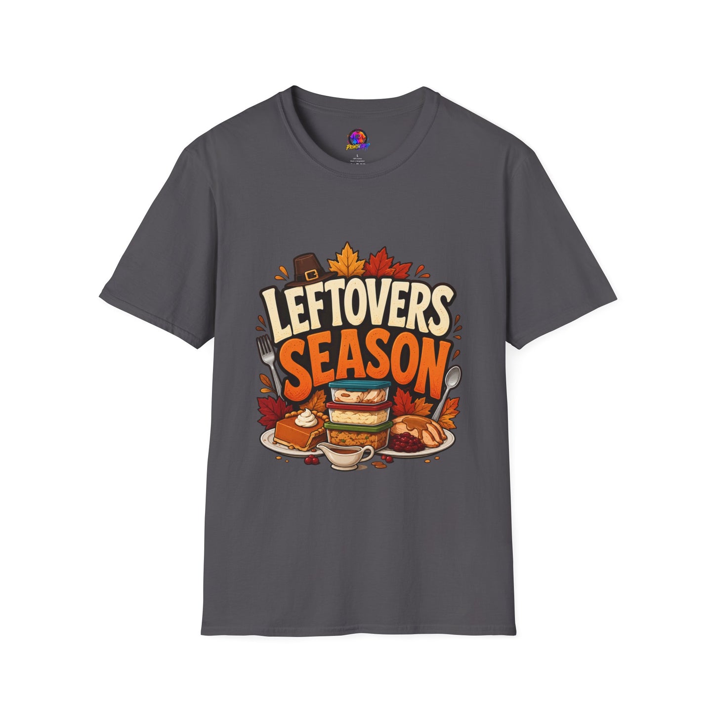 Leftovers Season T-Shirt — Funny Thanksgiving Turkey & Pie Graphic Tee