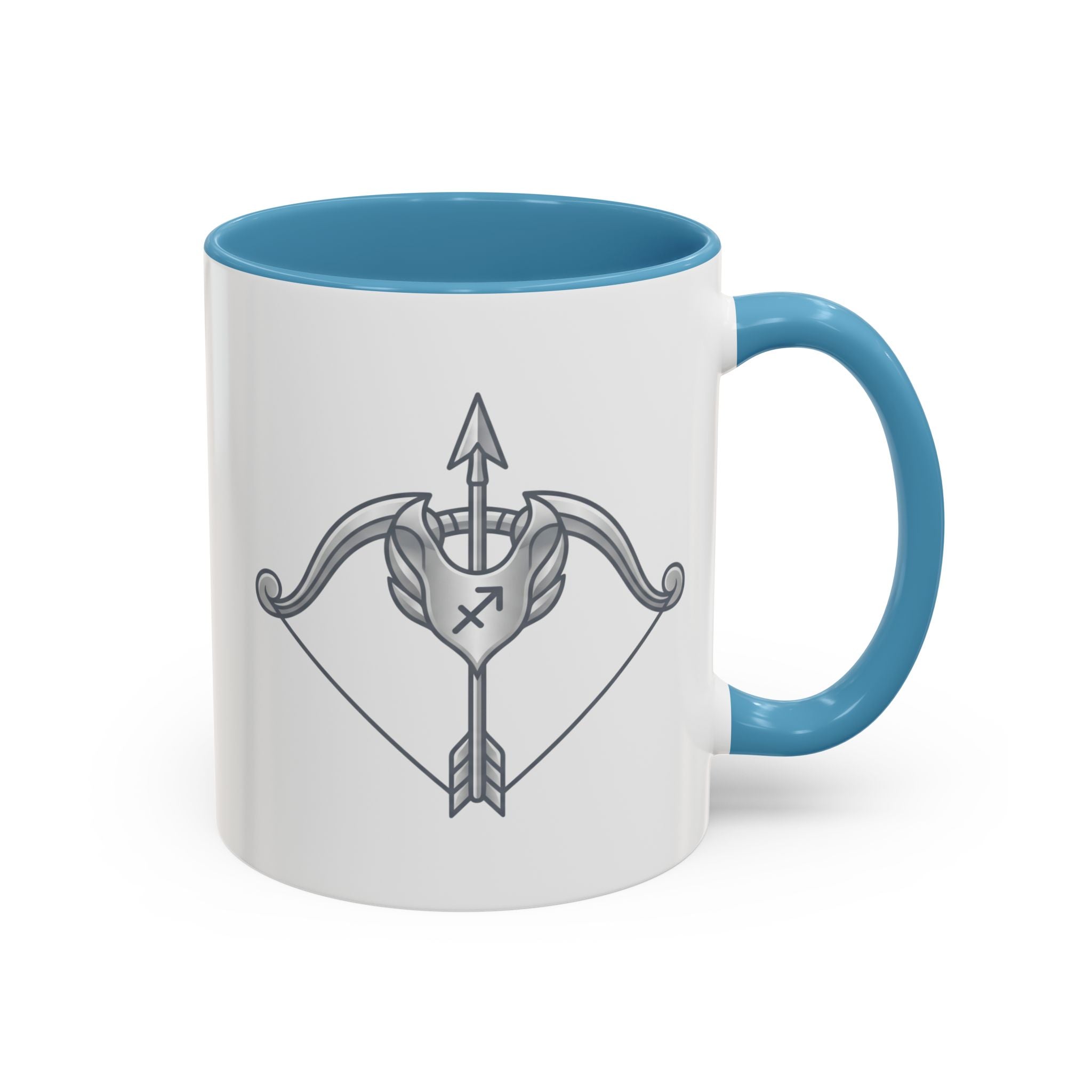 Sagittarius Bow & Arrow Accent Coffee Mug – Zodiac Sagittarius Astrology Gift