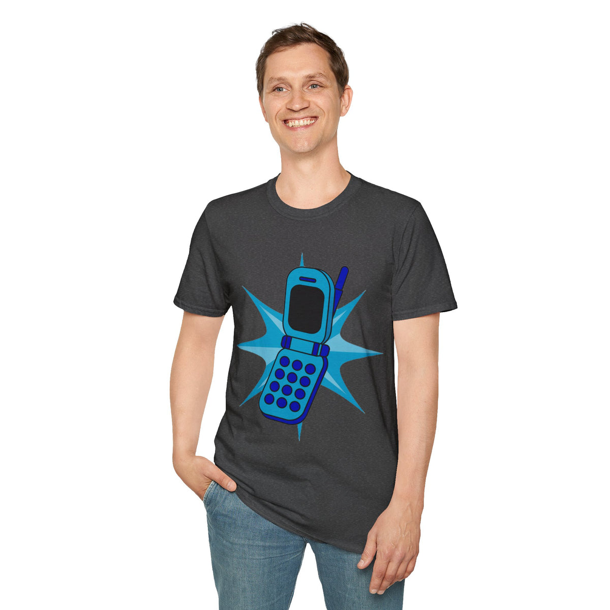 Retro Cell Phone Graphic T-Shirt — 90s Nostalgia Vintage Mobile Tee - Trending Now - September 2026