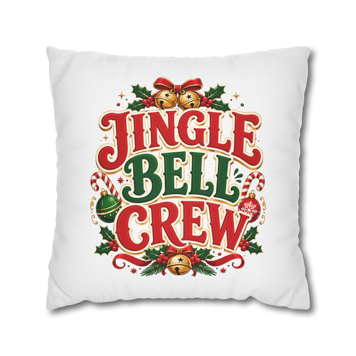 Christmas Jingle Bell Crew Christmas Throw Pillowcase