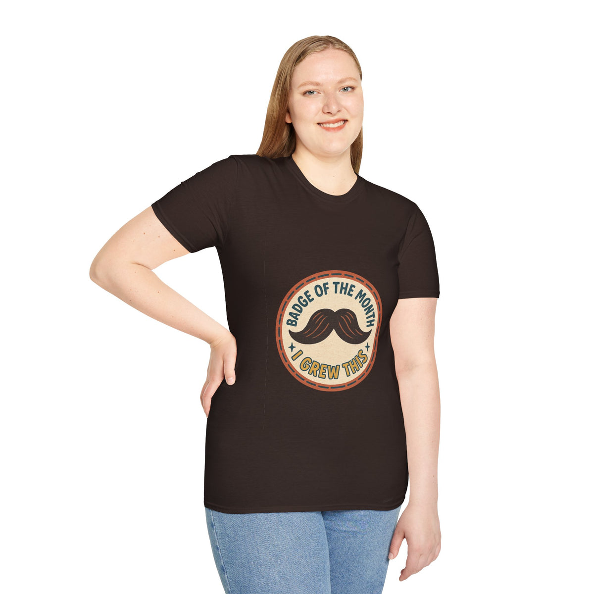 Mustache Dad T-Shirt - "King of the Mustache" Retro Badge Design - Trending Now - October 2026