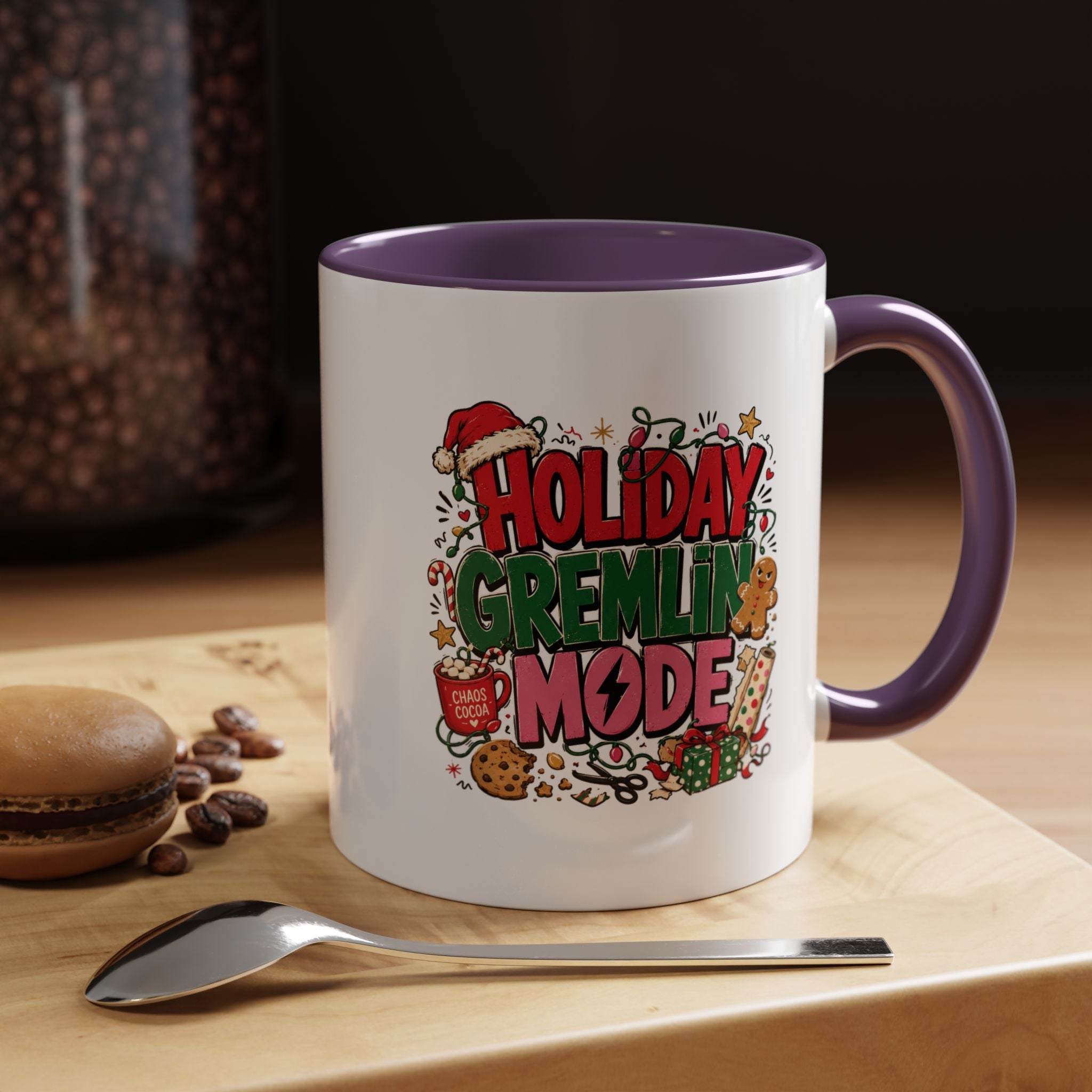 Modern Day Christmas Holiday Gremlin Mode Coffee Mug — Funny Christmas Accent Mug