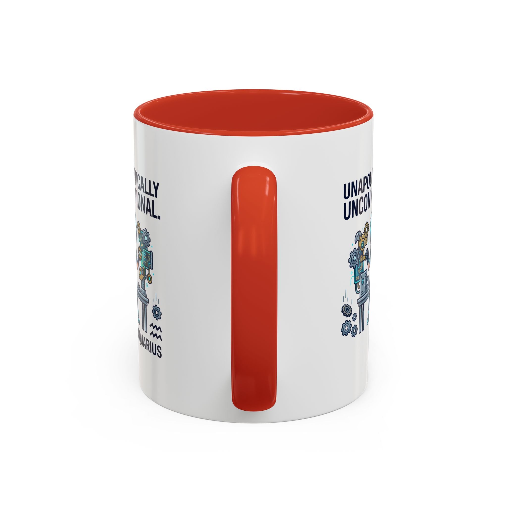 Aquarius Coffee Mug - "Unapologetically Unconventional" Zodiac Accent Mug 11oz