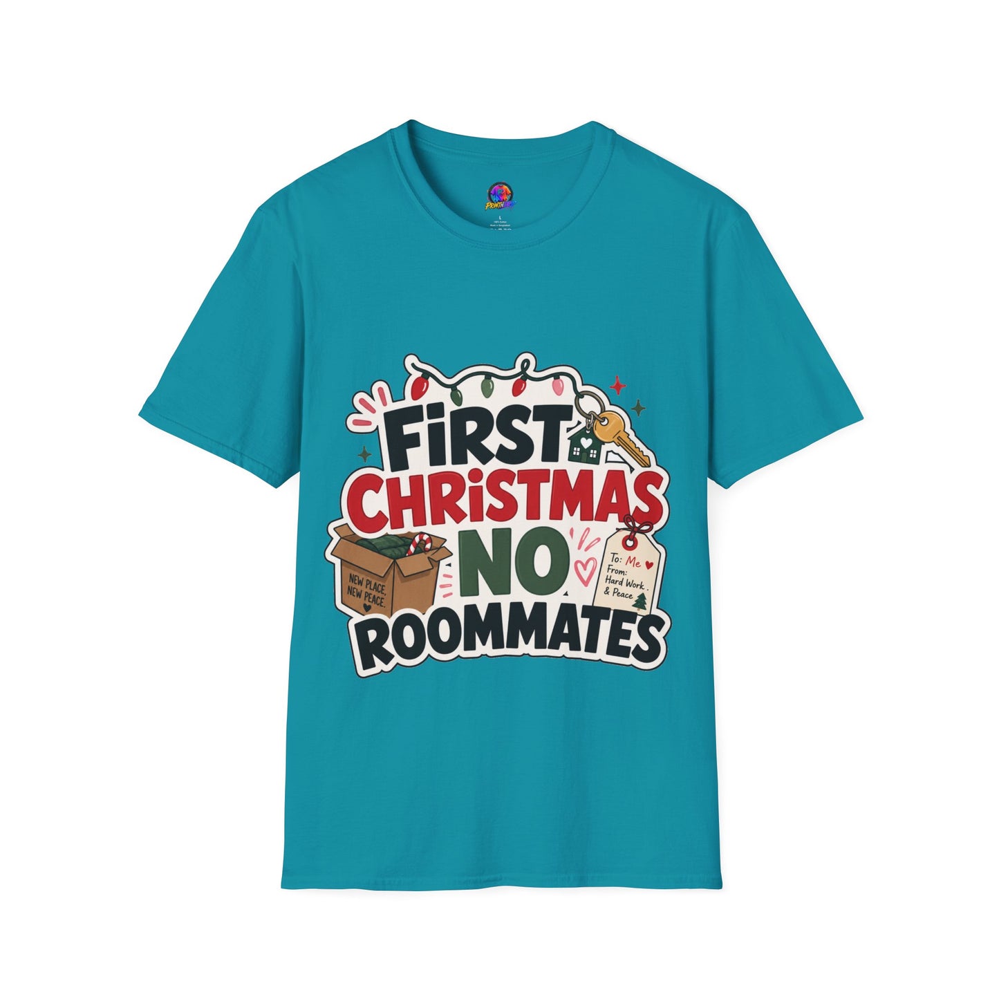First Christmas No Roommates T-Shirt — Funny Holiday New Home Tee