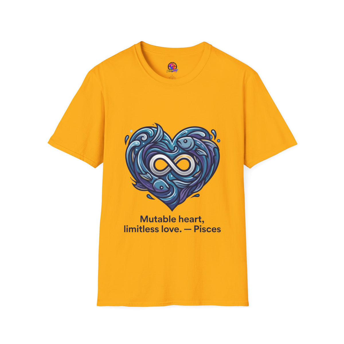 Pisces Infinity Heart T‑Shirt — Zodiac Ocean Love Tee