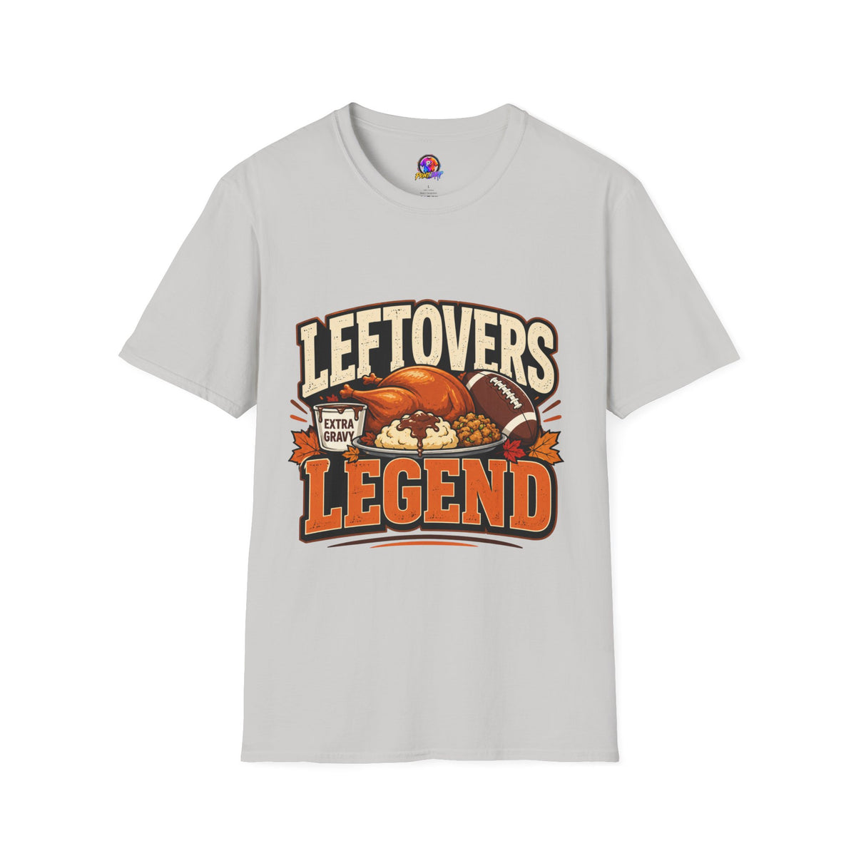Thanksgiving T-Shirt Leftovers Legend T-Shirt — Thanksgiving Football Turkey Graphic Tee