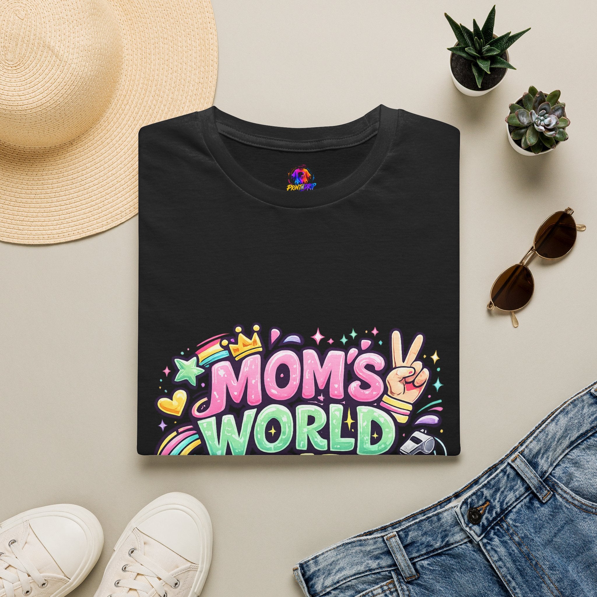 Girls Kids Mom's World Cup Era T‑Shirt — Playful Soccer Mom Tee
