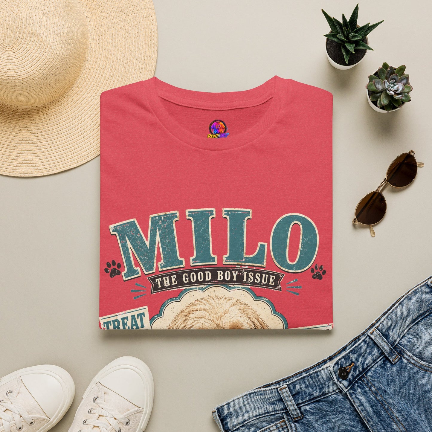 Milo "The Good Boy Issue" Dog Portrait T-Shirt
