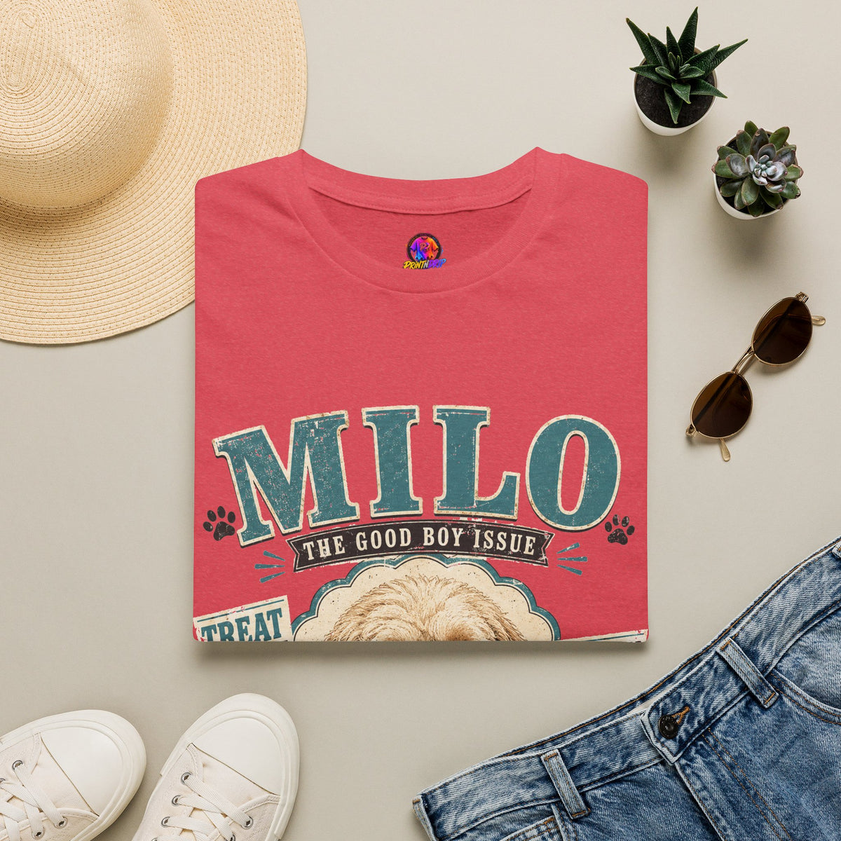 Milo "The Good Boy Issue" Dog Portrait T-Shirt